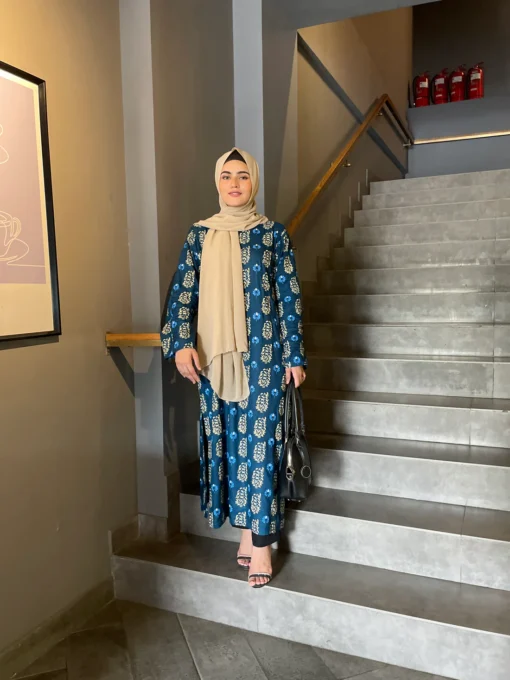 2pcs printed Stitched Suit Stone Winter linen Suit WINTER COLLECTION - Image 2
