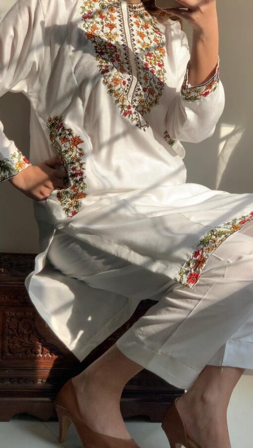 2 pcs Stitched suit  Pocket Sequence Embroidery - Image 17