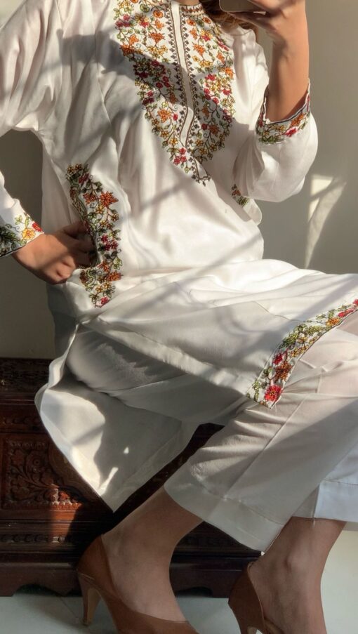 2 pcs Stitched suit  Pocket Sequence Embroidery - Image 20