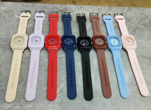 Curren Rubbar Belt Ladies Watch Model Square - Without Box - Image 2