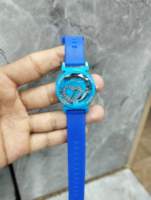 Curren Rubbar Belt Ladies Watch Model Heart - Without Box - Image 4