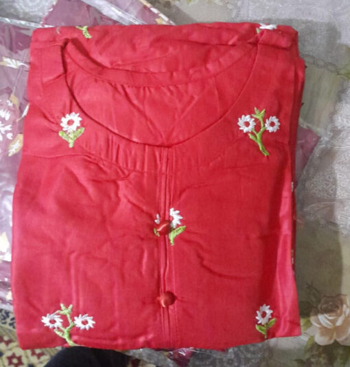 2 Pcs Petal Embroidery Stitched  suit Party Wear For Women - Image 3