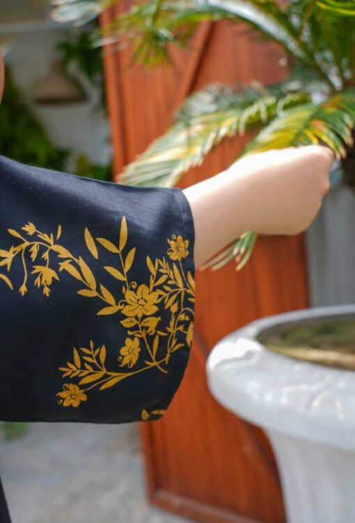 Daffodil print 2pc Dress | shirt and trouser for girls & Womens - Image 22