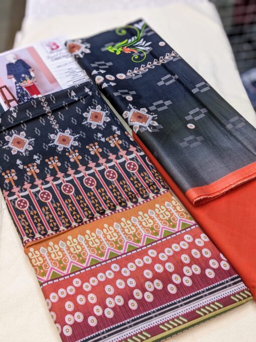 "Bin Saeed  Digital printed collection"  3pcs Lawn | Unstitched Collection Casual Wear - Image 2