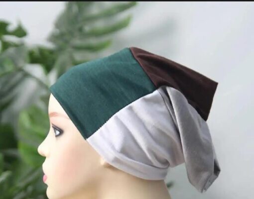 Multicolor Women's jersey 4 in 1 under scarf tube cap (random color) - Image 3