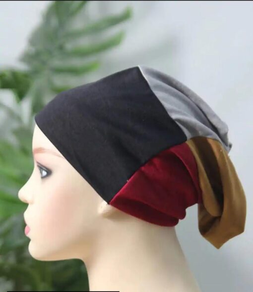 Multicolor Women's jersey 4 in 1 under scarf tube cap (random color) - Image 4
