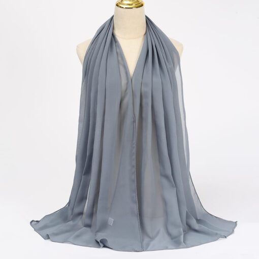 Fabulous quality chiffon scarves hijab  Plain for girls and womens - Image 8