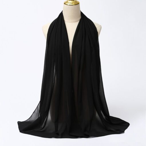 Fabulous quality chiffon scarves hijab  Plain for girls and womens - Image 11
