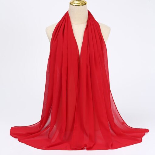 Fabulous quality chiffon scarves hijab  Plain for girls and womens - Image 9