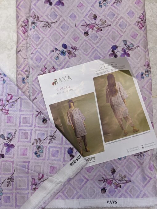 SAYA 2PCS Unstitch khaddar Collection Shirt & Trouser (27B) - Image 2