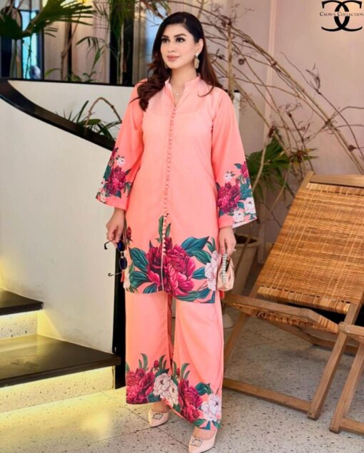 2 pcs Printed Veronica Silk Shirt & Trouser - Image 6