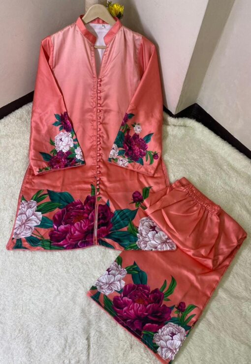2 pcs Printed Veronica Silk Shirt & Trouser - Image 10