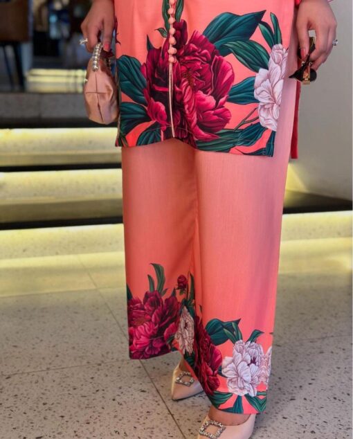 2 pcs Printed Veronica Silk Shirt & Trouser - Image 9
