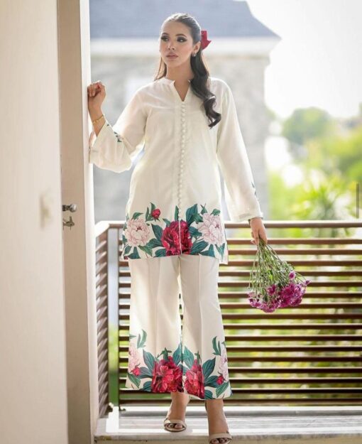 2 pcs Printed Veronica Silk Shirt & Trouser - Image 13
