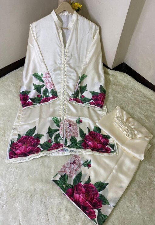 2 pcs Printed Veronica Silk Shirt & Trouser - Image 15