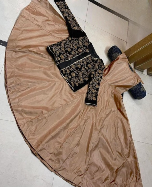 2 Pc Embroidered Round Neck Silk Maxi & Jacket - Image 6