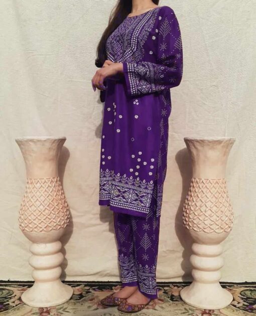 chunri print 2pc stitched suit Printed Dress shirt and trouser - Image 10
