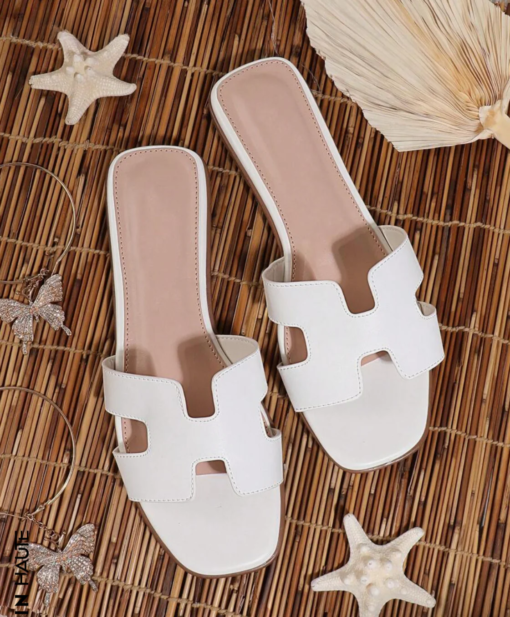H-style flat Sandal for girls Womens - White - Image 4