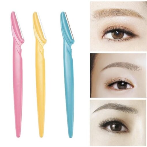 Tinkle Eyebrow Razor 3 Pack, Eyebrow Face Hair Removal & Shaper (random color)