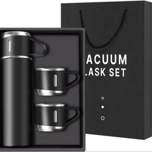 Stainless steel vacuum flask set Vacuum Insulated Bottle Gift Set Office Business Style Coffee Mug Thermos Bottle Portable Flask 500ML (Random Color) - Image 3