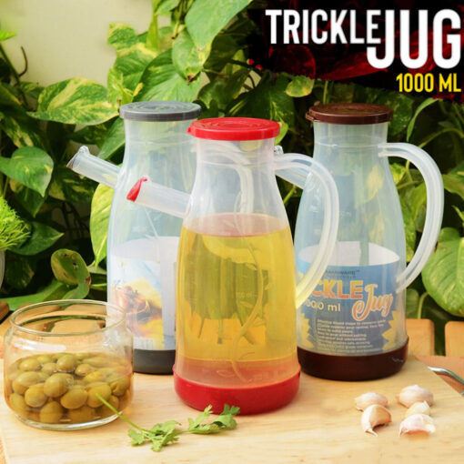 Trickle Jug For Oil 1000 ML ( 1 Litre ) Oil Dispencer / Juice Jug  (random color)