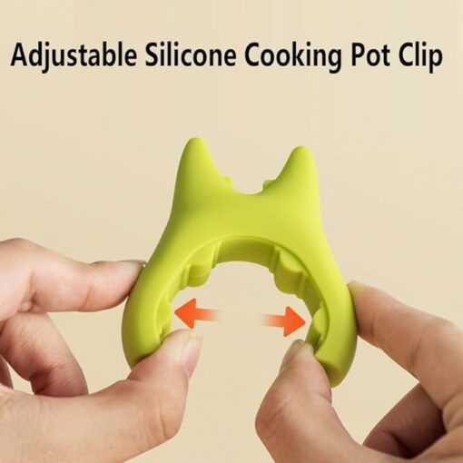 Silicone Pot Lid and Soup Spoon Holder,  Spoon Spatula Rest (Random color) - Image 7