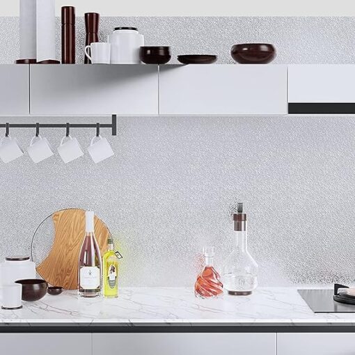 (Gold / Silver) Self-Adhesive Kitchen Wall Stickers  - Oil Proof, Anti-Mold & Heat Resistant, Aluminium Foil Wallpaper, Place, Drawer, Fridge Mat (45*150 cm) - Image 9