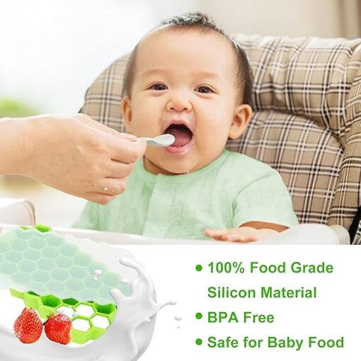 Silicone Ice Tray With Plastic Cover Cap | Push Pop Out Round Mini Ice Cube Trays - (1 PC) (random Color) - Image 9