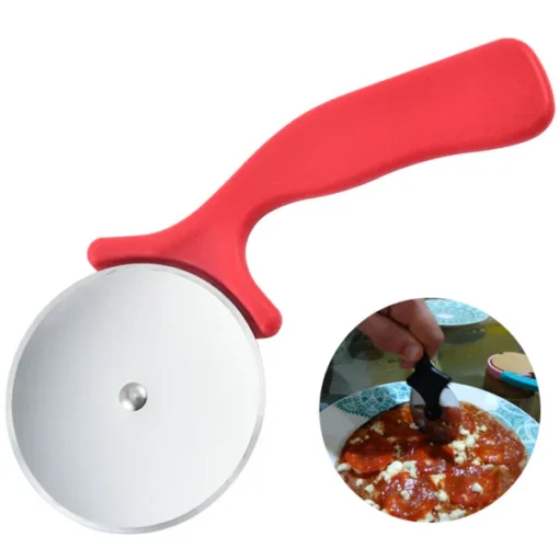 Pizza Cutter, Pizza r Big Size  Cooker Stainless Steel, Commercial Use, Kitchen Helper(random color) - Image 3