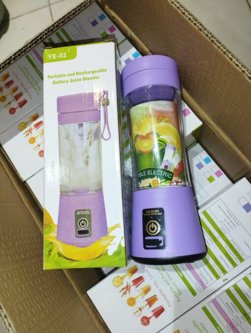 Portable Mini 6 blade Juicer blender | Outdoor Juicing Cup (380ml) - Rechargeable (random Color) - Image 2