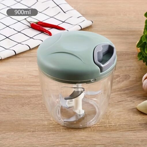 Hand Pulled Multipurpose Chopper & Cutter | Rope Pulled Chopper Multifunctional Meat Grinder, Vegetable Cutter (Random Color) - Image 9