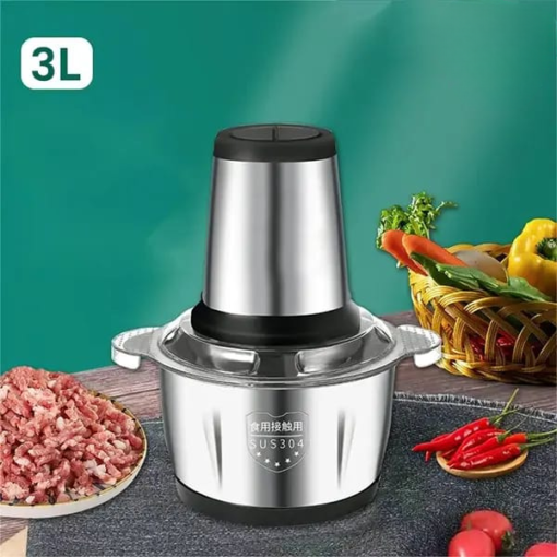 Electric Meat Chopper Machine 3-Liter Capacity 400 Watts motor Silver Chopper | Best Quality Chopper - Image 4
