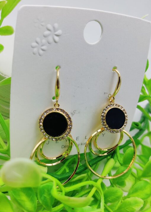 Imported Exquisite Triple-Hoop Dangle Earrings for Timeless Elegance | Best Quality Earring For Girls & Women - Image 4