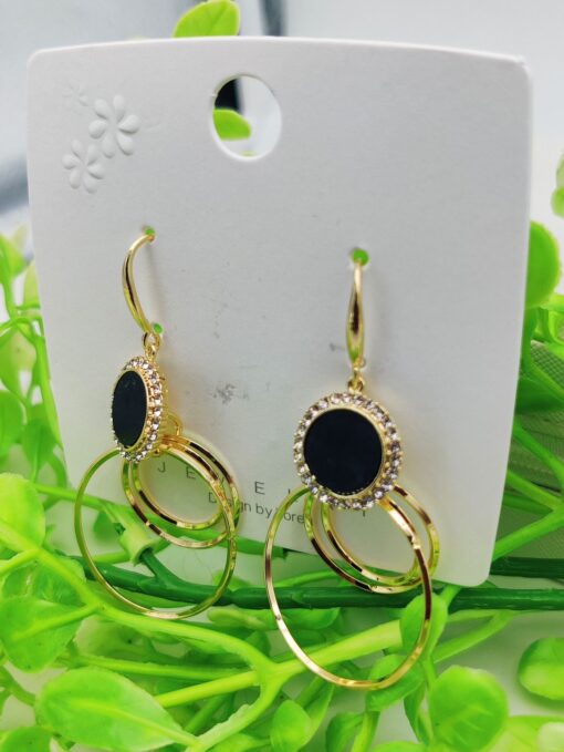 Imported Exquisite Triple-Hoop Dangle Earrings for Timeless Elegance | Best Quality Earring For Girls & Women - Image 6