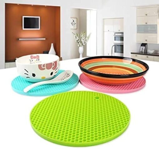Multifunction Original Heat Resistant Silicone Mat Nonslip Pads Pot Holder Table Place mat (random color) - Image 6