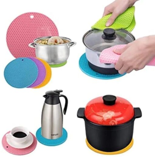 Multifunction Original Heat Resistant Silicone Mat Nonslip Pads Pot Holder Table Place mat (random color) - Image 7
