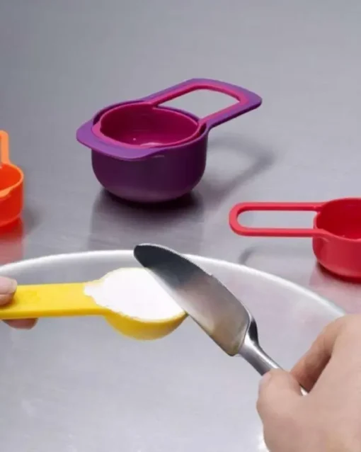 Multi Color Measuring Cup And Spoon Set - 6Pcs (random colors) - Image 4
