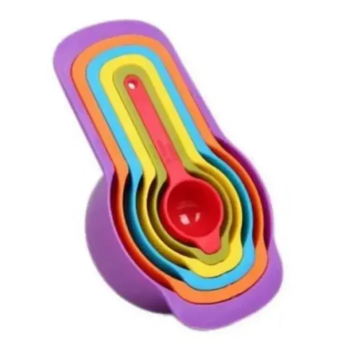 Multi Color Measuring Cup And Spoon Set - 6Pcs (random colors) - Image 5