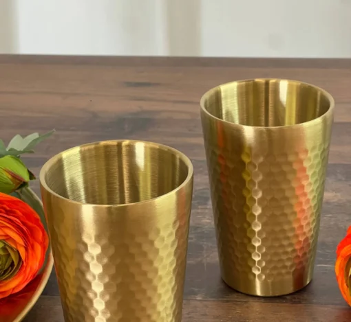 (1pcs)Mishrit Stainless Steel Drinking Glass for Water, Milk Tea Coffee Lassi Glass Tumbler Set, Premium Mirror Finish Silver Glass (Only Golden) - Image 6