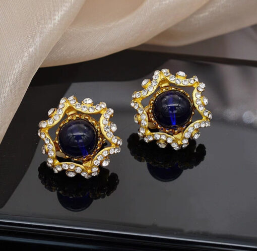 Imported Dual-Toned Radiant Stud Earrings – A Fusion of Elegance and Glam - Image 8