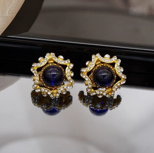 Imported Dual-Toned Radiant Stud Earrings – A Fusion of Elegance and Glam - Image 7